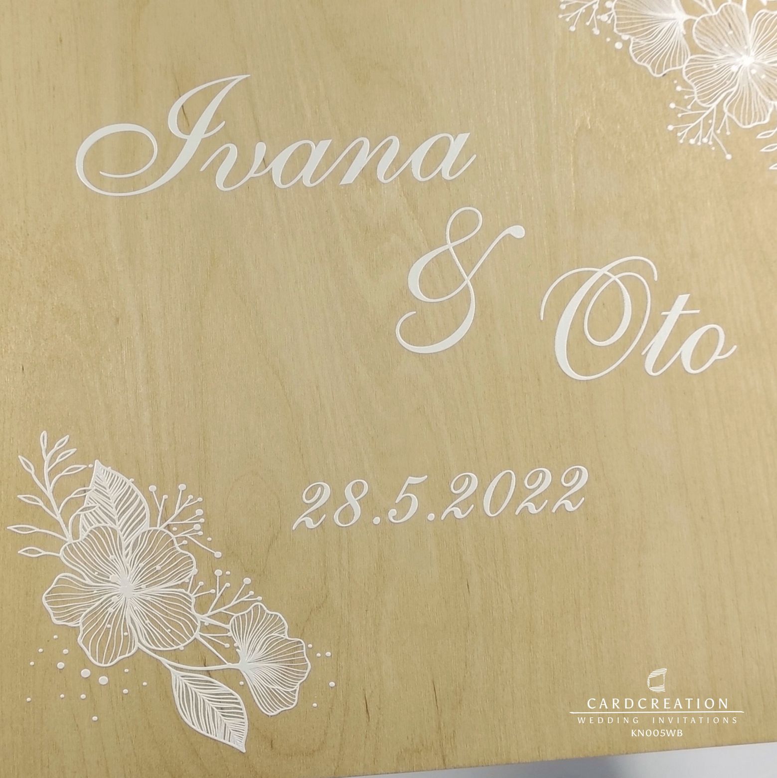 Svadobná kniha hostí drevený obal KN005WB - Image 4