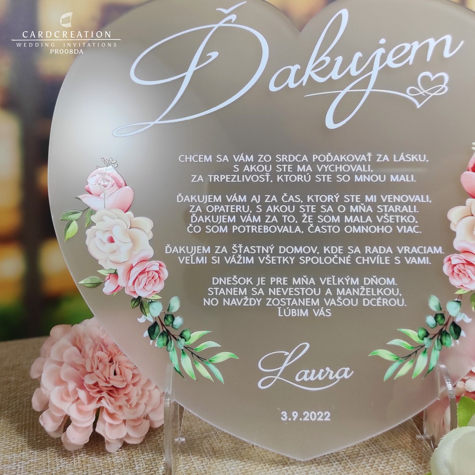 Transparentné poďakovanie rodičom PR008DA - Image 3