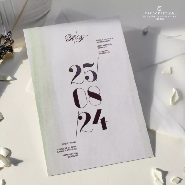 minimalistické svadobné oznámenia H23033