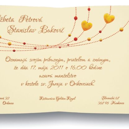 Svadobné oznámenie A5005