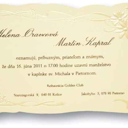 Svadobné oznámenie A5041
