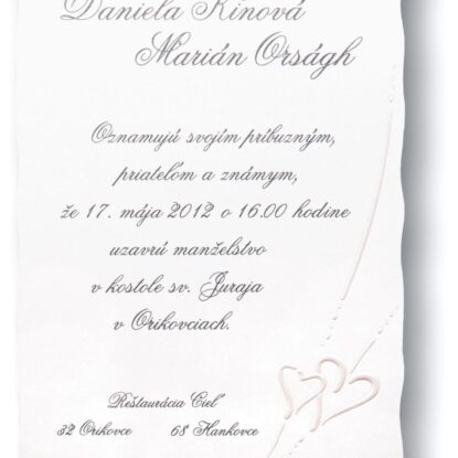 Svadobné oznámenie A5044