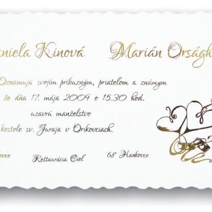 Svadobné oznámenie A5056