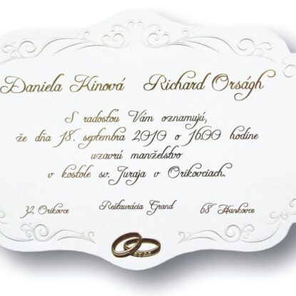 Svadobné oznámenie A5066