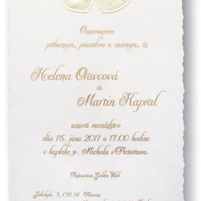Svadobné oznámenie A5073