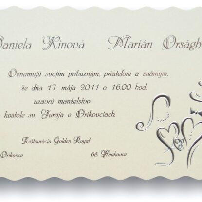 Svadobné oznámenie A5076