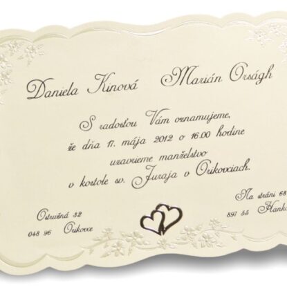 Svadobné oznámenie A5081