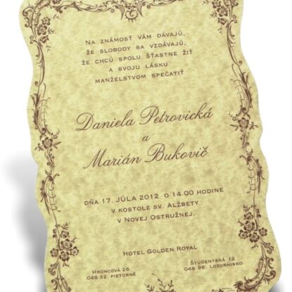 Svadobné oznámenie A5086