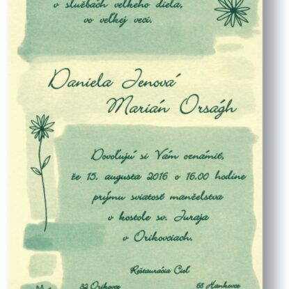 Svadobné oznámenie c1132
