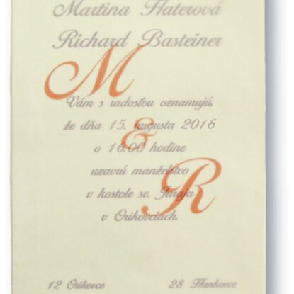 Svadobné oznámenie c1141