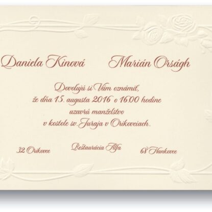 Svadobné oznámenie c1146