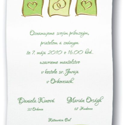 Svadobné oznámenie C3004