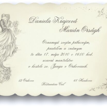 Svadobné oznámenie C3009