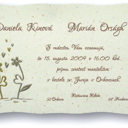 Svadobné oznámenie C3012