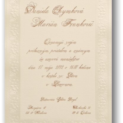 Svadobné oznámenie C3016