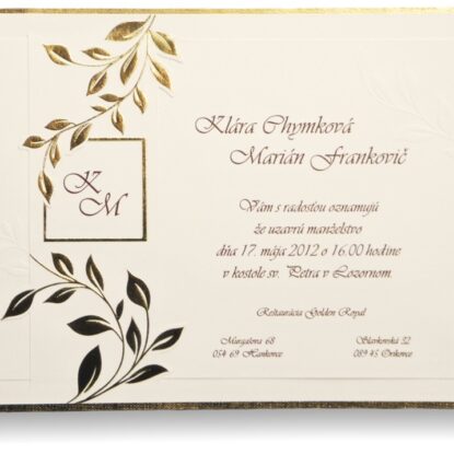 Svadobné oznámenie C3023