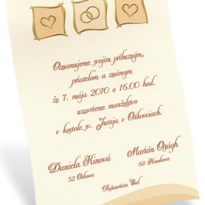 Svadobné oznámenie C3036
