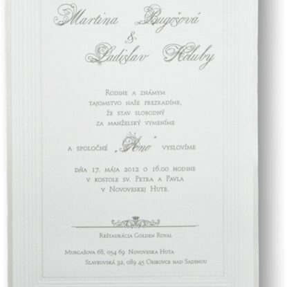 Svadobné oznámenie C3048