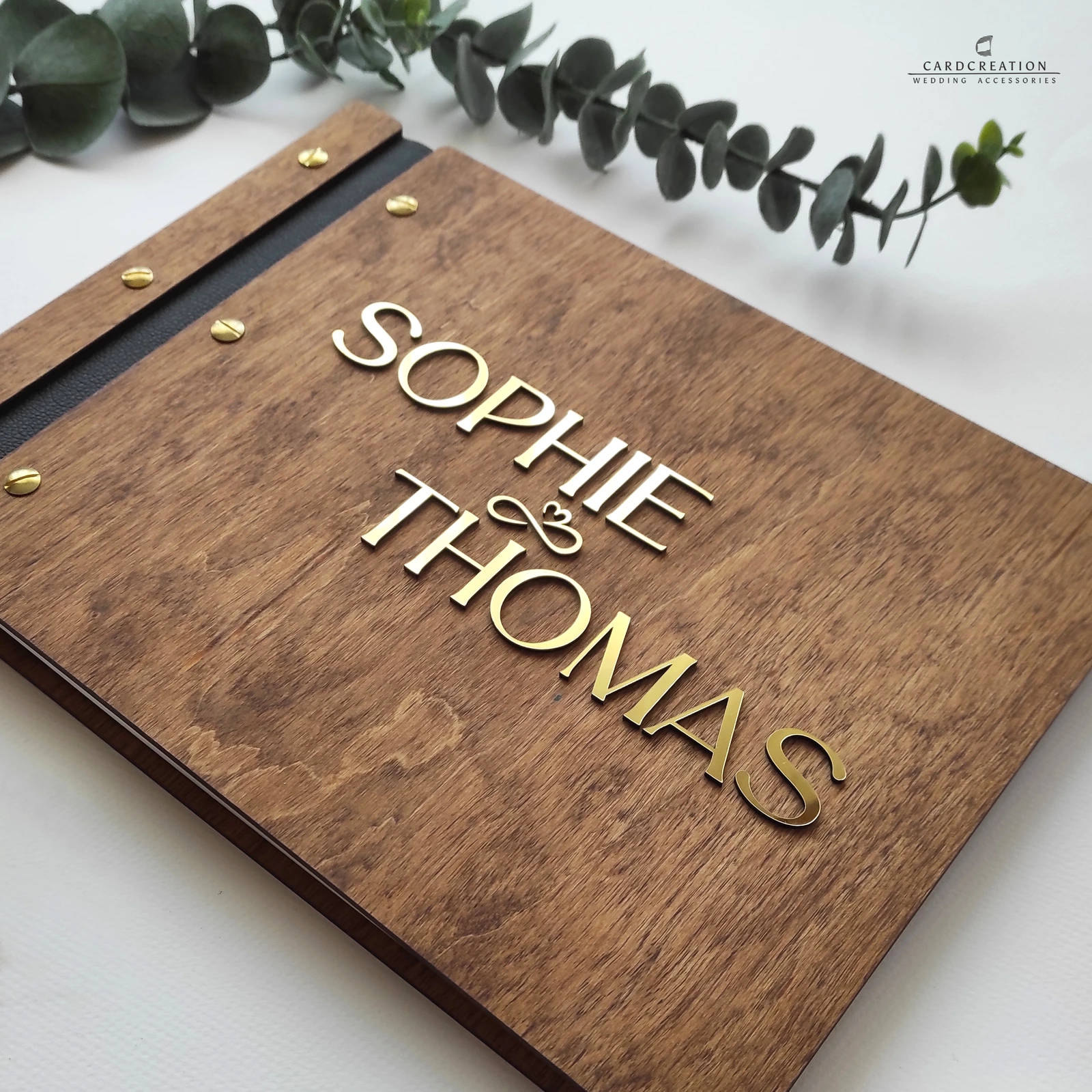Personalizovaná svadobná kniha hostí s dreveným obalom SK042 - Image 9